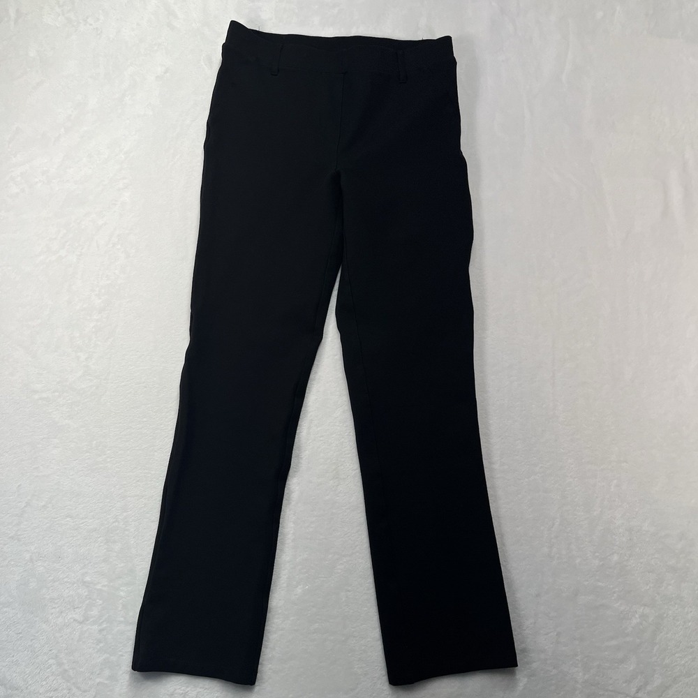 Quince Ultra-Stretch Ponte Straight Leg Pant Womens Petite Small Black Career